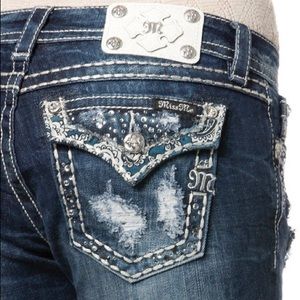 MiSS Me FLASH FORWARD PAISLEY BOOT CUT JEANS